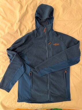 Rab Men's Blue Hooded Fleece Jacket